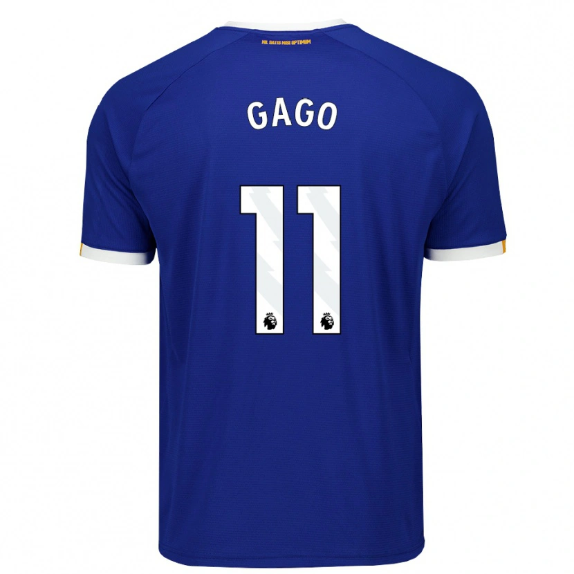 Danxen Criança Camisola Kelly Gago #11 Azul Branco Amarelo Principal 2026/27 Camisa Brasil
