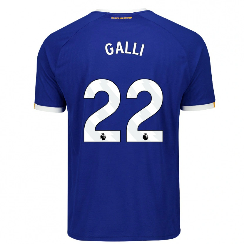 Danxen Criança Camisola Aurora Galli #22 Azul Branco Amarelo Principal 2026/27 Camisa Brasil
