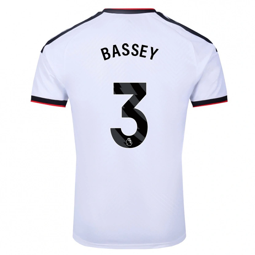 Danxen Criança Camisola Calvin Bassey #3 Branco Preto Vermelho Principal 2026/27 Camisa Brasil