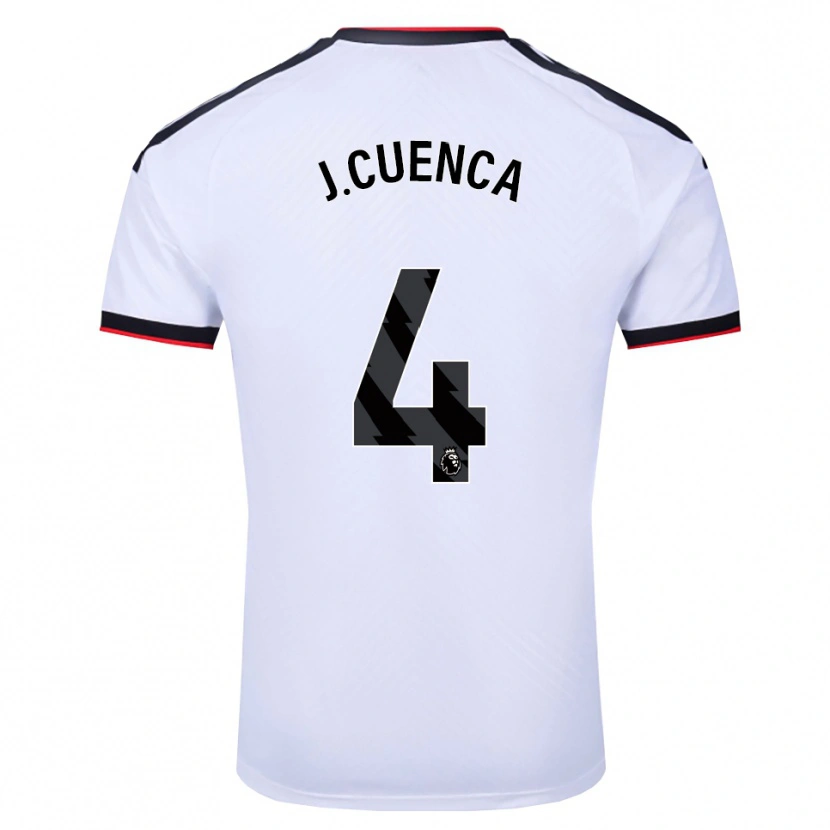 Danxen Criança Camisola Jorge Cuenca #4 Branco Preto Vermelho Principal 2026/27 Camisa Brasil