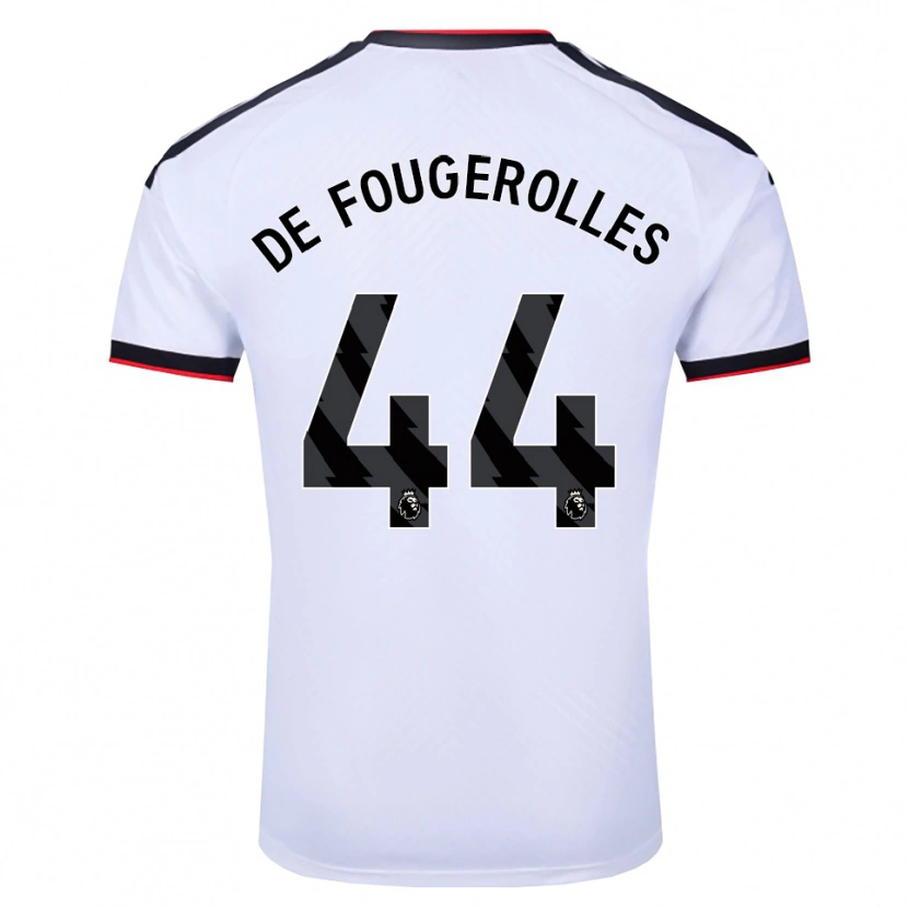 Danxen Criança Camisola Luc De Fougerolles #44 Branco Preto Vermelho Principal 2026/27 Camisa Brasil