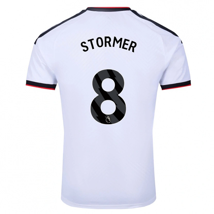 Danxen Criança Camisola Becky Stormer #8 Branco Preto Vermelho Principal 2026/27 Camisa Brasil