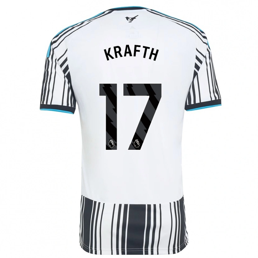 Danxen Criança Camisola Emil Krafth #17 Skyblue Preto Branco Principal 2026/27 Camisa Brasil