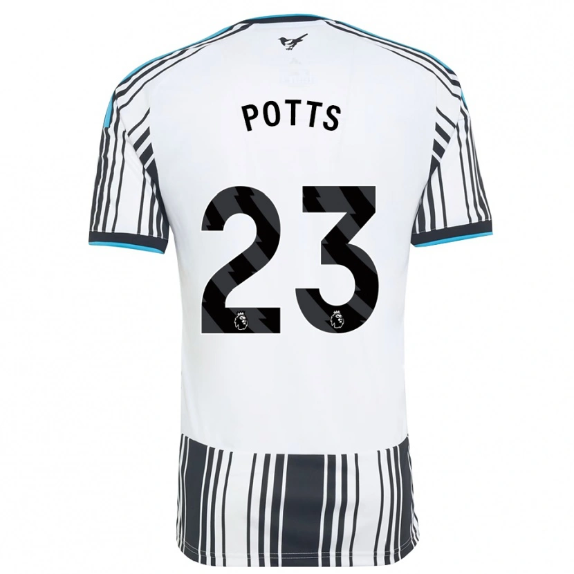Danxen Criança Camisola Charlotte Potts #23 Skyblue Preto Branco Principal 2026/27 Camisa Brasil