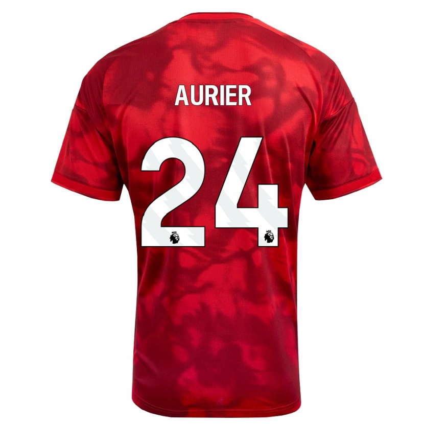 Danxen Criança Camisola Serge Aurier #24 Crimson Branco Principal 2026/27 Camisa Brasil