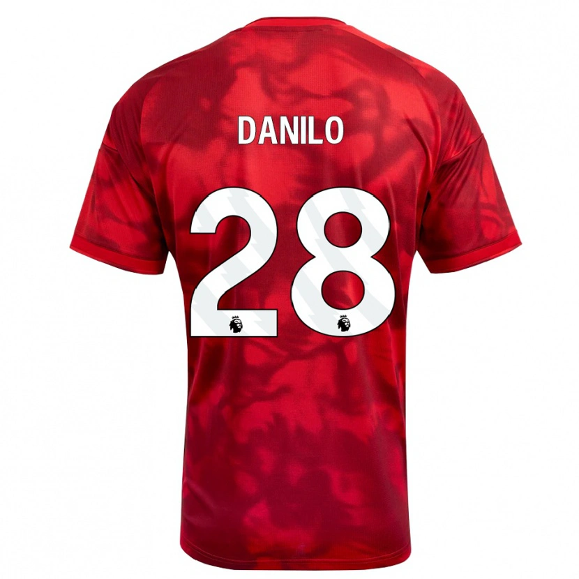 Danxen Criança Camisola Danilo #28 Crimson Branco Principal 2026/27 Camisa Brasil