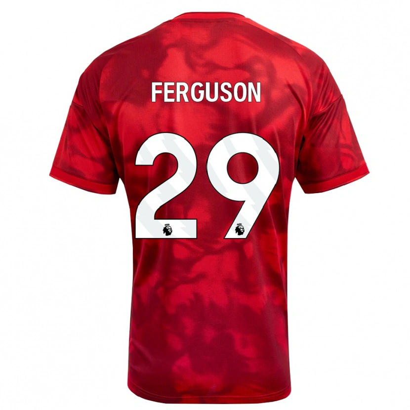 Danxen Criança Camisola Georgie Ferguson #29 Crimson Branco Principal 2026/27 Camisa Brasil