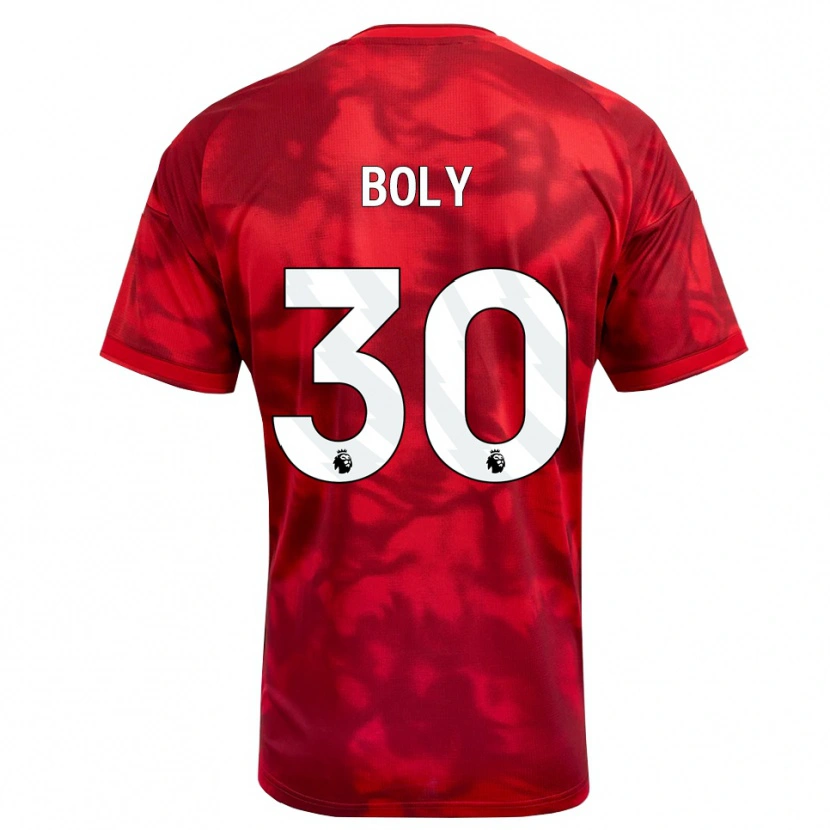 Danxen Criança Camisola Willy Boly #30 Crimson Branco Principal 2026/27 Camisa Brasil