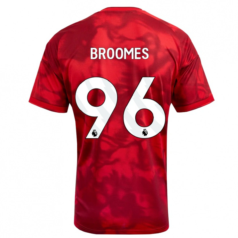 Danxen Criança Camisola Ethan Broomes #96 Crimson Branco Principal 2026/27 Camisa Brasil