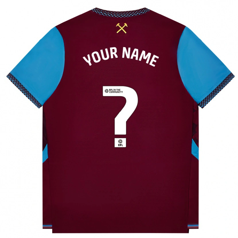 Danxen Criança Camisola Seu Nome #0 Borgonha Cornflowerblue Principal 2026/27 Camisa Brasil