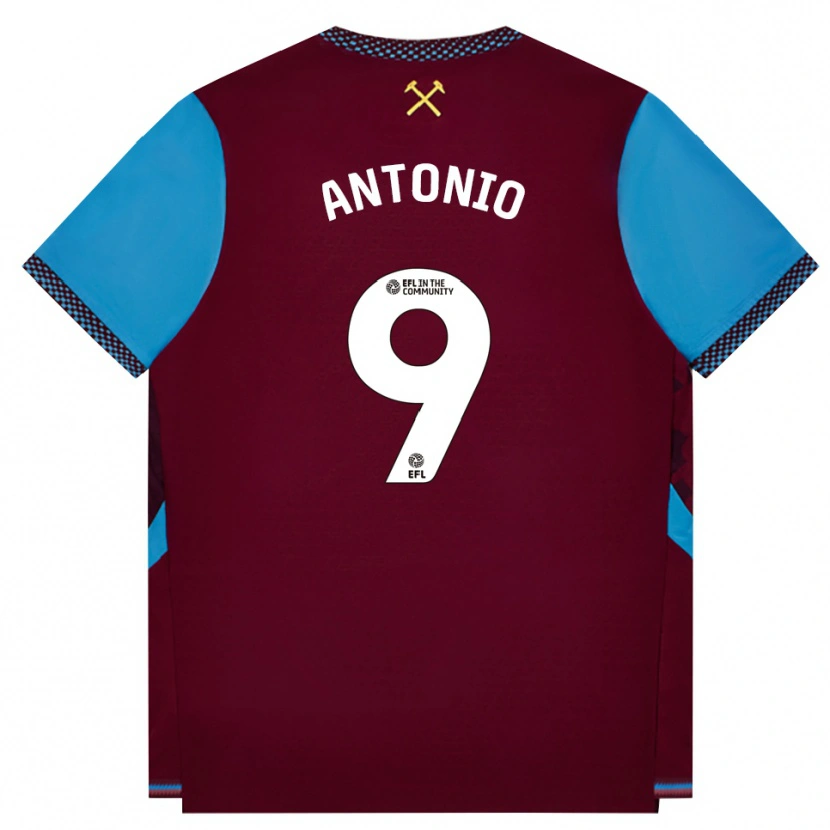 Danxen Criança Camisola Michail Antonio #9 Borgonha Cornflowerblue Principal 2026/27 Camisa Brasil