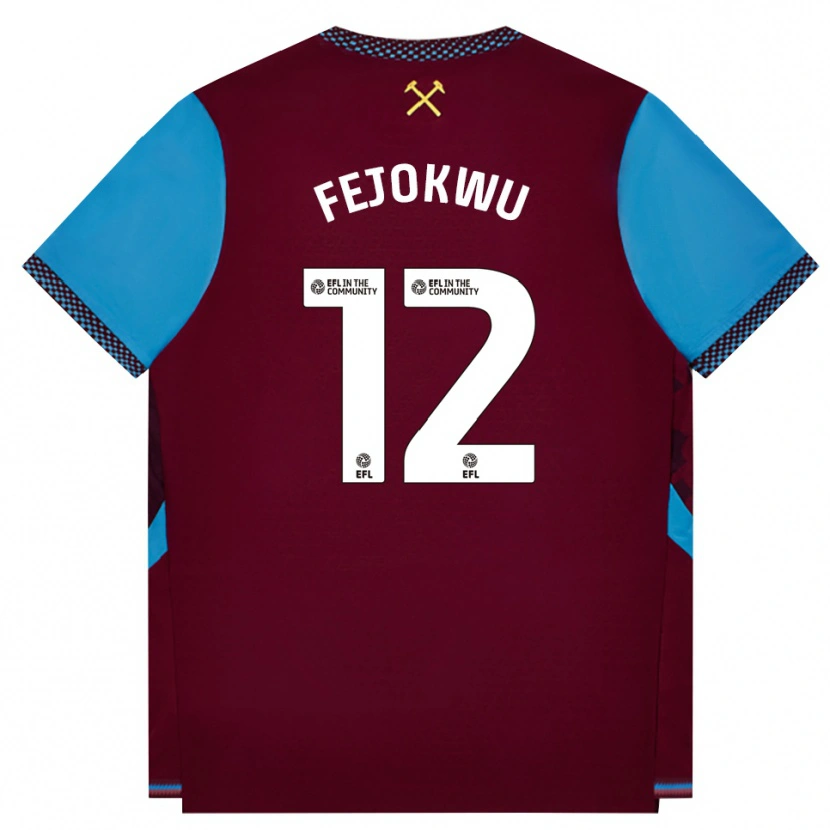 Danxen Criança Camisola Emmanuel Fejokwu #12 Borgonha Cornflowerblue Principal 2026/27 Camisa Brasil