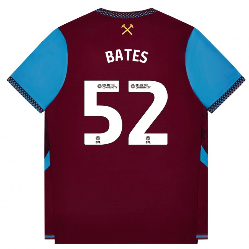 Danxen Criança Camisola Billy Bates #52 Borgonha Cornflowerblue Principal 2026/27 Camisa Brasil