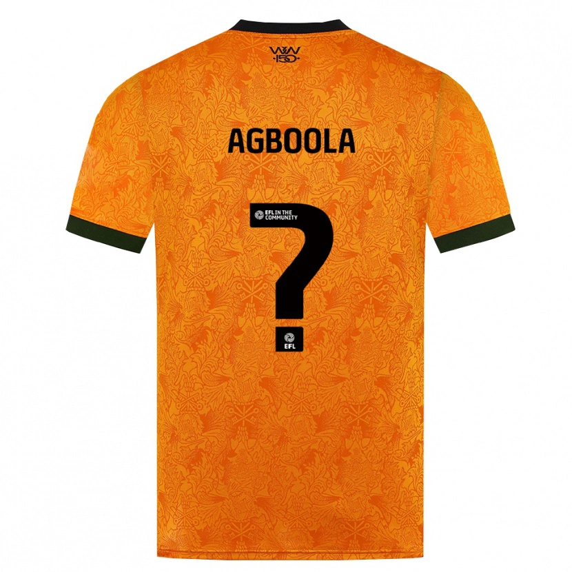 Danxen Criança Camisola Michael Agboola #0 Laranja Preto Principal 2026/27 Camisa Brasil