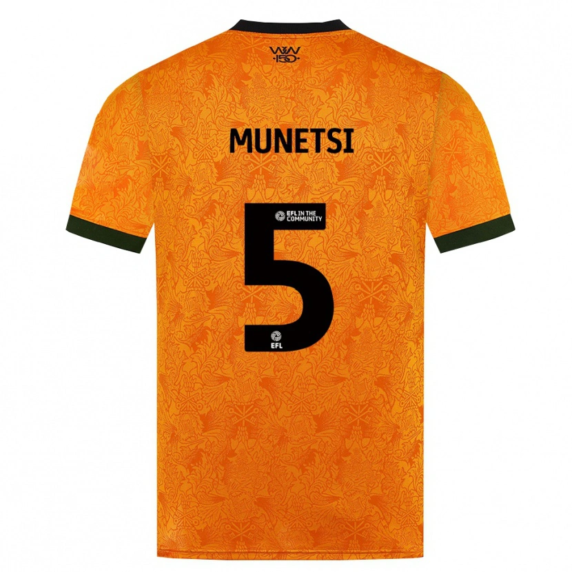 Danxen Criança Camisola Marshall Munetsi #5 Laranja Preto Principal 2026/27 Camisa Brasil
