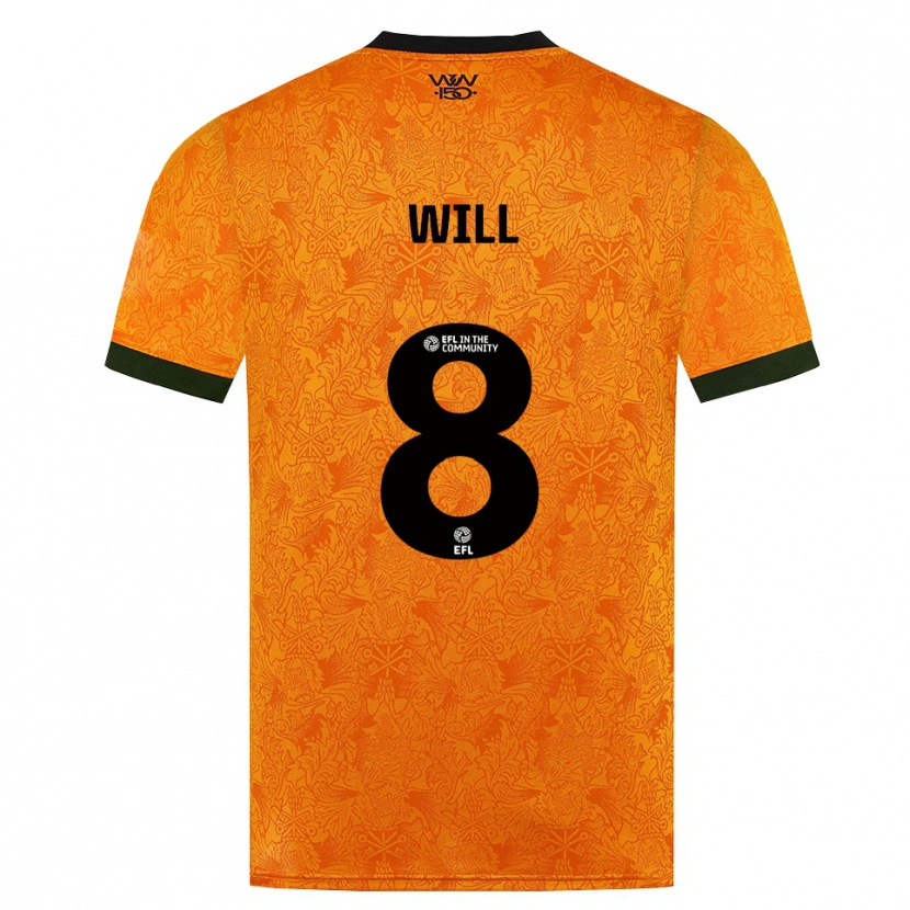Danxen Criança Camisola Merrick Will #8 Laranja Preto Principal 2026/27 Camisa Brasil