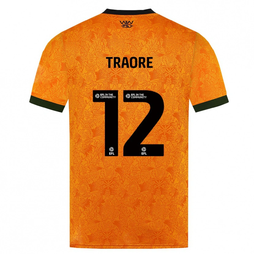Danxen Criança Camisola Boubacar Traoré #12 Laranja Preto Principal 2026/27 Camisa Brasil