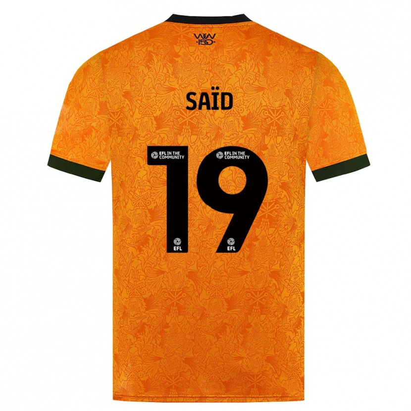 Danxen Criança Camisola Rafiki Saïd #19 Laranja Preto Principal 2026/27 Camisa Brasil