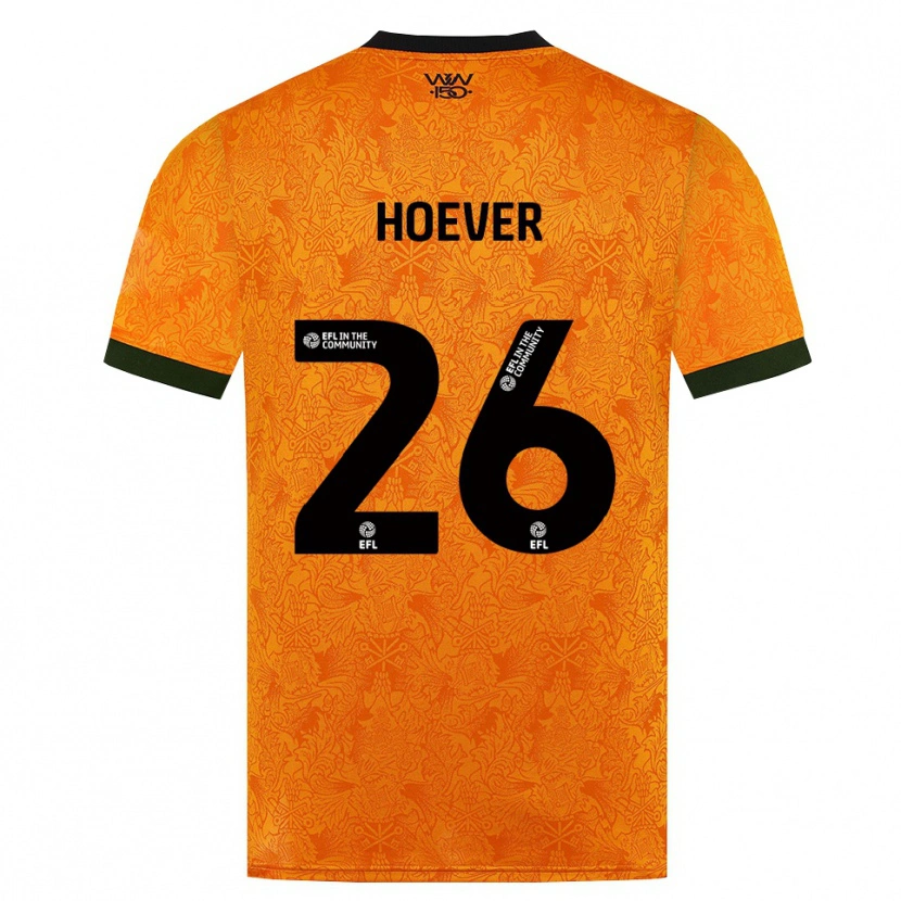 Danxen Criança Camisola Ki-Jana Hoever #26 Laranja Preto Principal 2026/27 Camisa Brasil