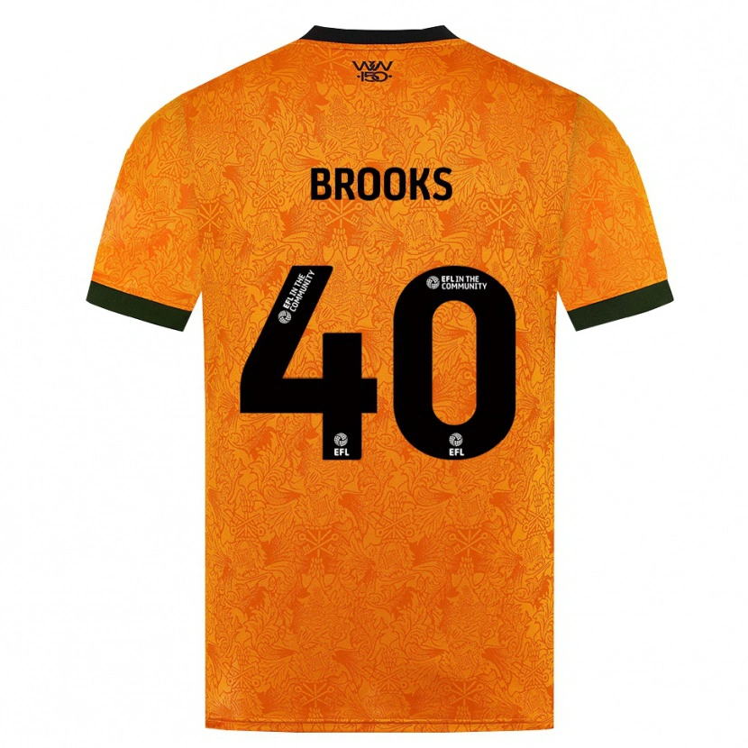 Danxen Criança Camisola Alfie Brooks #40 Laranja Preto Principal 2026/27 Camisa Brasil