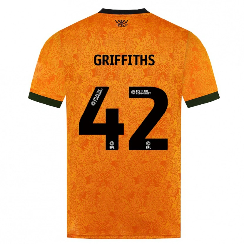 Danxen Criança Camisola Harvey Griffiths #42 Laranja Preto Principal 2026/27 Camisa Brasil