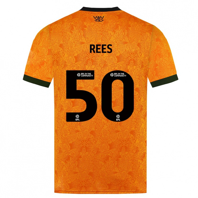 Danxen Criança Camisola Mason Rees #50 Laranja Preto Principal 2026/27 Camisa Brasil