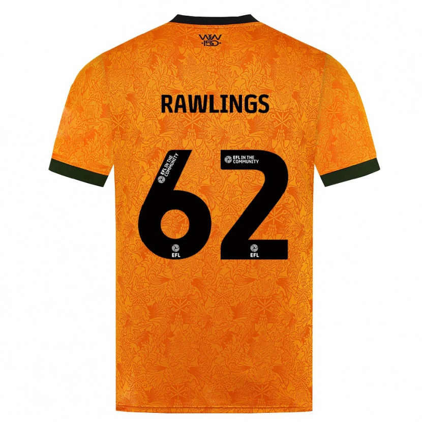 Danxen Criança Camisola Luke Rawlings #62 Laranja Preto Principal 2026/27 Camisa Brasil
