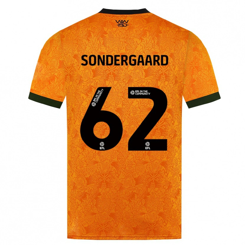 Danxen Criança Camisola Andreas Sondergaard #62 Laranja Preto Principal 2026/27 Camisa Brasil