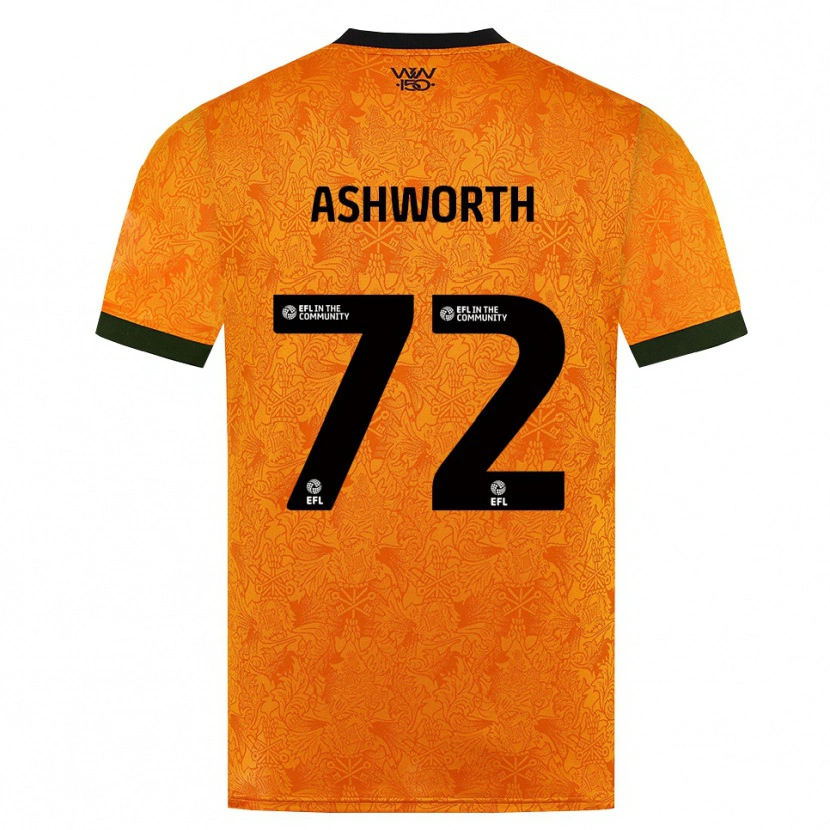 Danxen Criança Camisola Finn Ashworth #72 Laranja Preto Principal 2026/27 Camisa Brasil