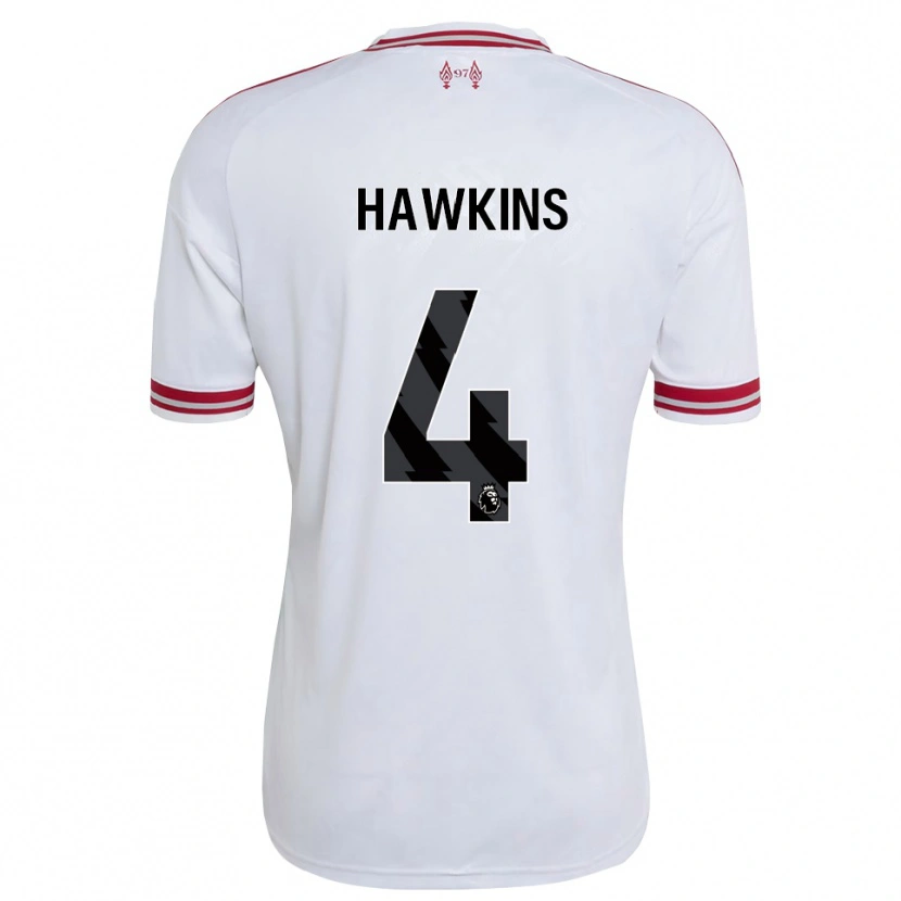 Danxen Criança Camisola Max Hawkins #4 Vermelho Branco Alternativa 2026/27 Camisa Brasil