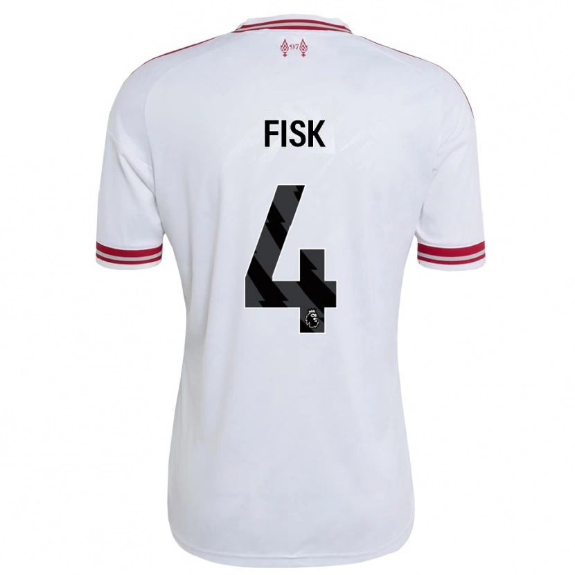 Danxen Criança Camisola Grace Fisk #4 Vermelho Branco Alternativa 2026/27 Camisa Brasil