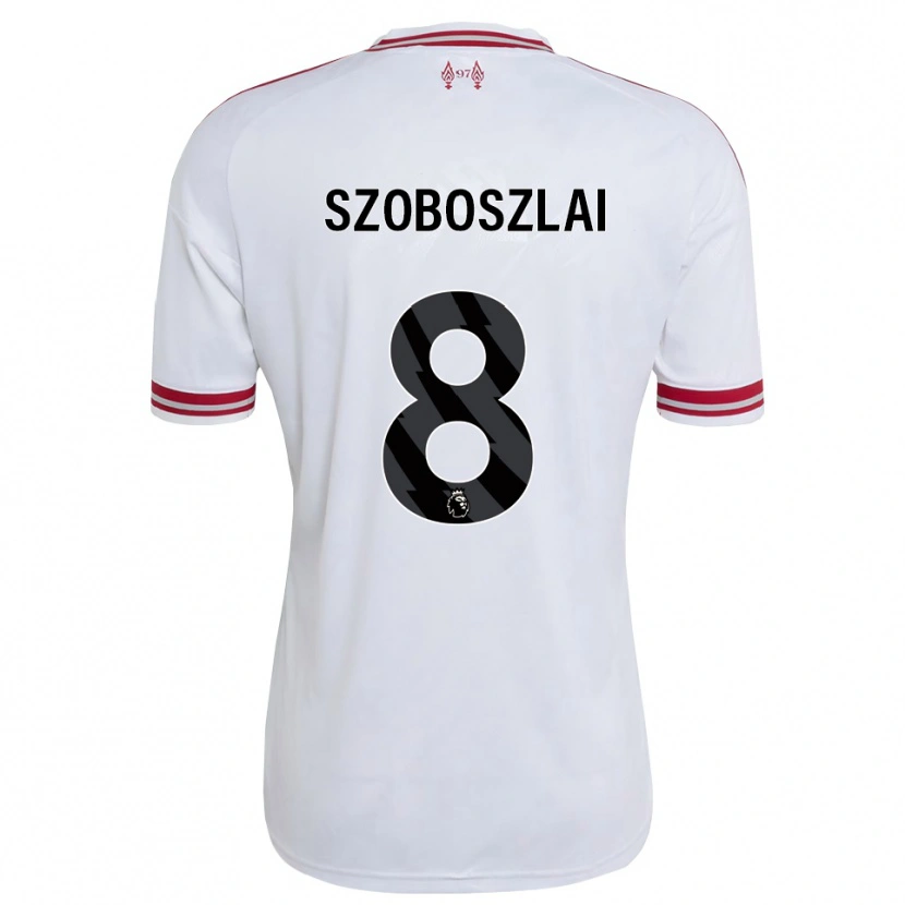 Danxen Criança Camisola Dominik Szoboszlai #8 Vermelho Branco Alternativa 2026/27 Camisa Brasil