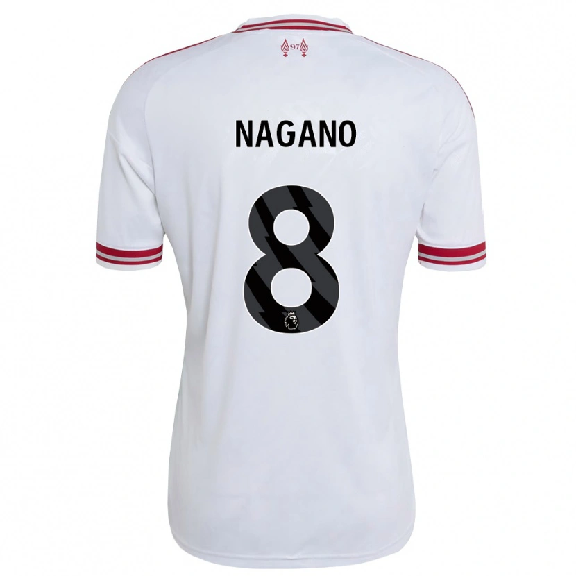 Danxen Criança Camisola Fūka Nagano #8 Vermelho Branco Alternativa 2026/27 Camisa Brasil