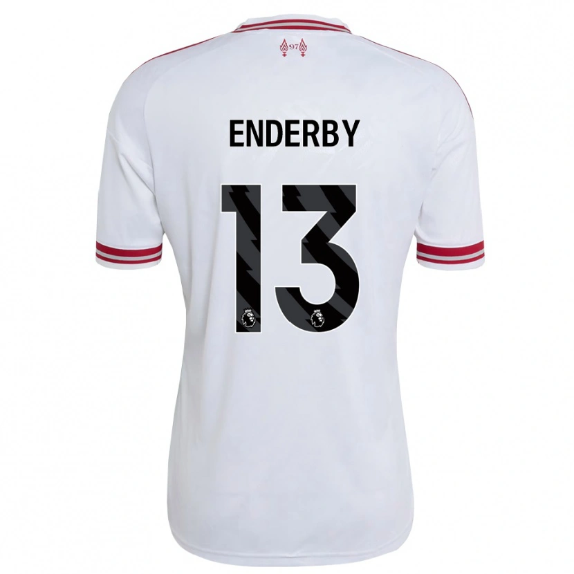 Danxen Criança Camisola Mia Enderby #13 Vermelho Branco Alternativa 2026/27 Camisa Brasil