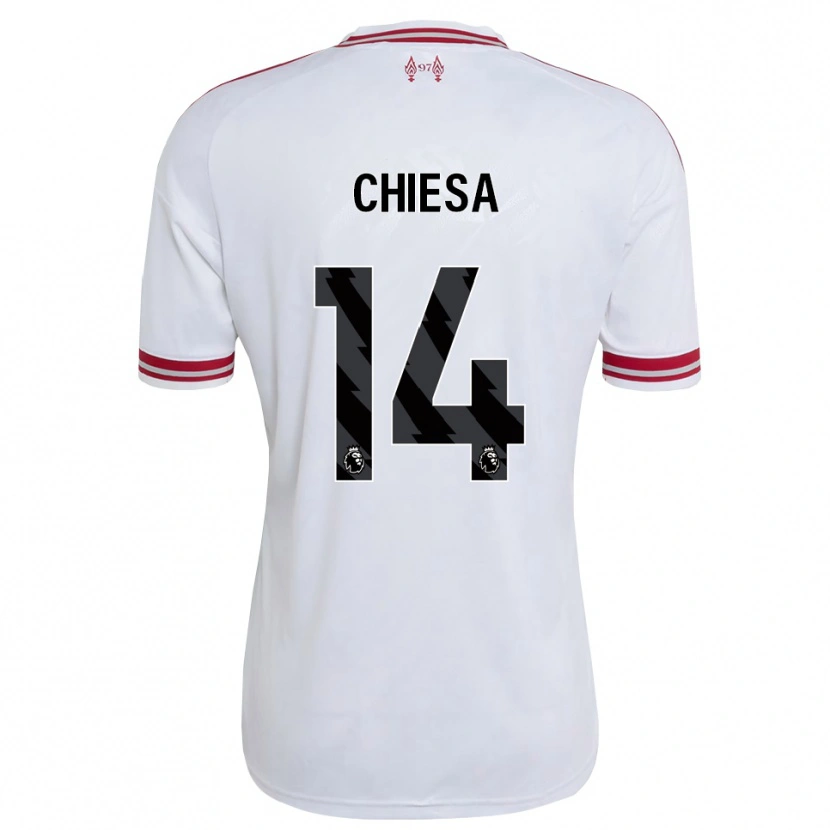 Danxen Criança Camisola Federico Chiesa #14 Vermelho Branco Alternativa 2026/27 Camisa Brasil