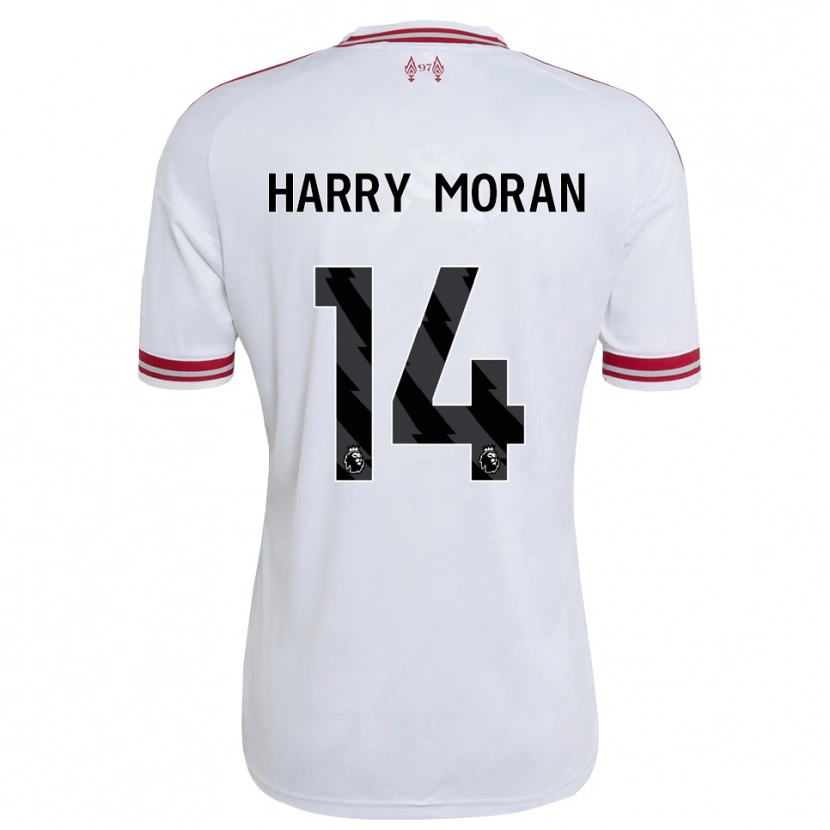 Danxen Criança Camisola Harry Moran #14 Vermelho Branco Alternativa 2026/27 Camisa Brasil