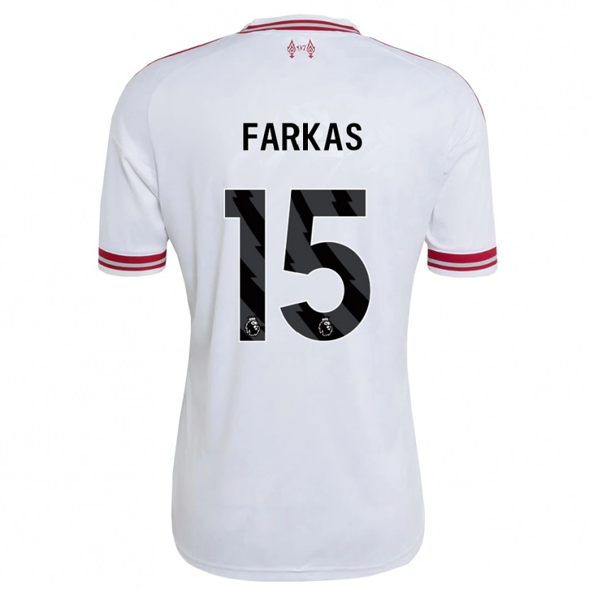 Danxen Criança Camisola Erik Farkas #15 Vermelho Branco Alternativa 2026/27 Camisa Brasil