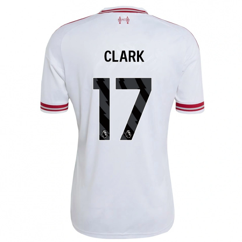 Danxen Criança Camisola Jenna Clark #17 Vermelho Branco Alternativa 2026/27 Camisa Brasil