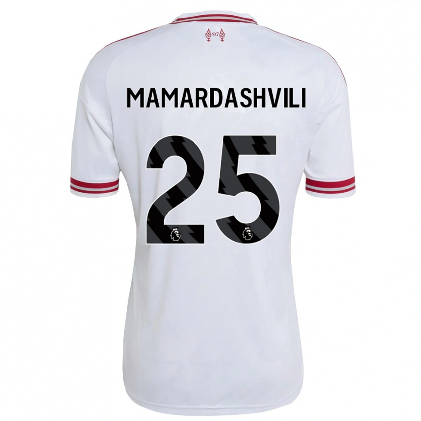 Danxen Criança Camisola Giorgi Mamardashvili #25 Vermelho Branco Alternativa 2026/27 Camisa Brasil