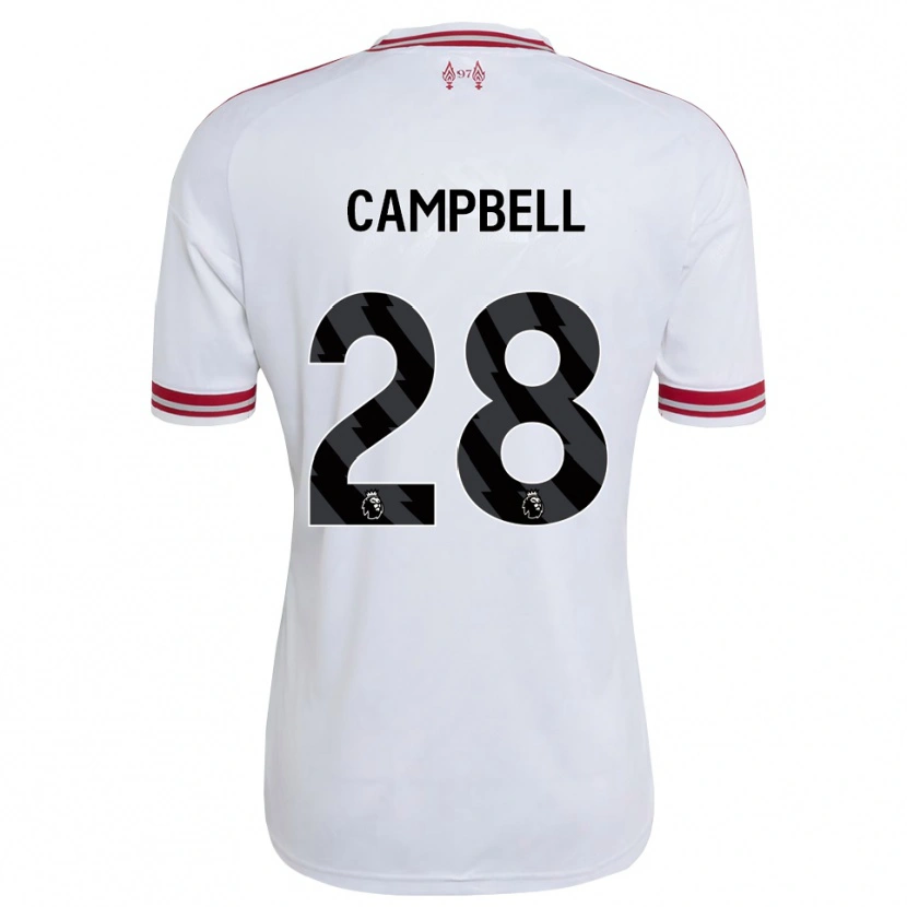 Danxen Criança Camisola Megan Campbell #28 Vermelho Branco Alternativa 2026/27 Camisa Brasil