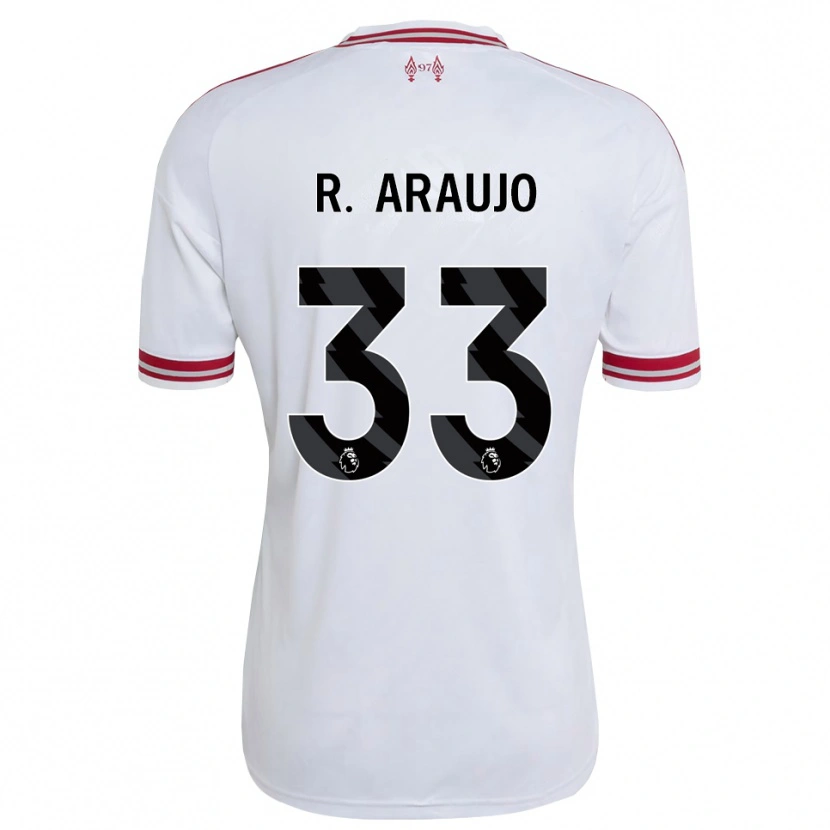Danxen Criança Camisola Ronald Araujo #33 Vermelho Branco Alternativa 2026/27 Camisa Brasil