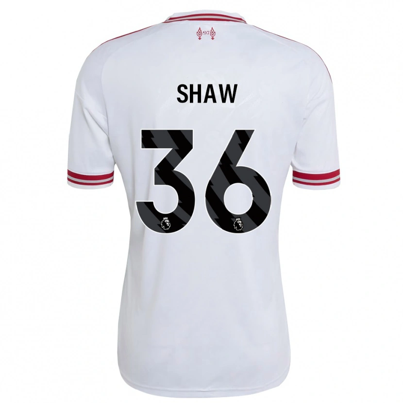 Danxen Criança Camisola Zara Shaw #36 Vermelho Branco Alternativa 2026/27 Camisa Brasil
