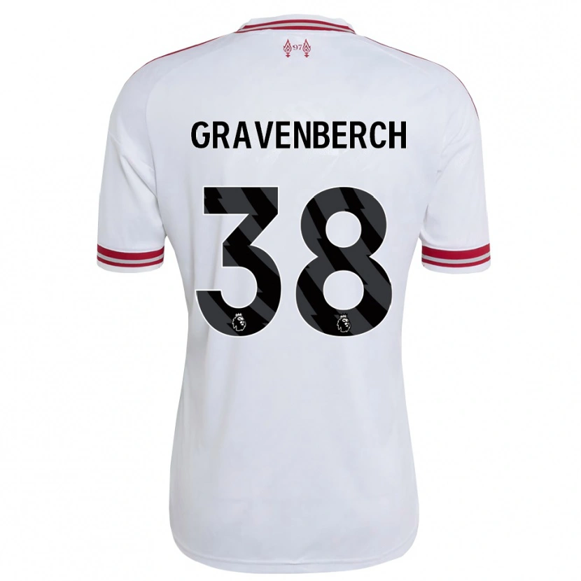 Danxen Criança Camisola Ryan Gravenberch #38 Vermelho Branco Alternativa 2026/27 Camisa Brasil