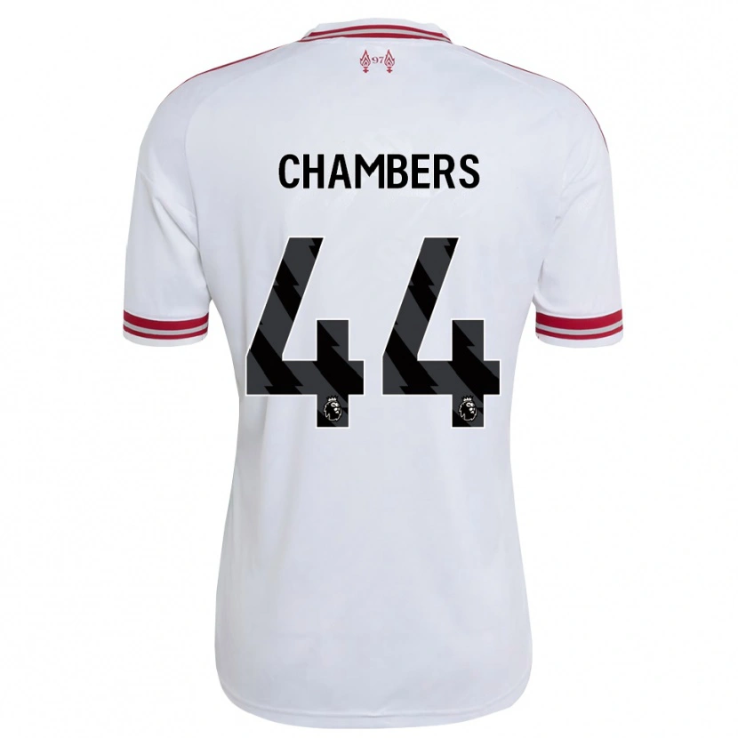 Danxen Criança Camisola Luke Chambers #44 Vermelho Branco Alternativa 2026/27 Camisa Brasil