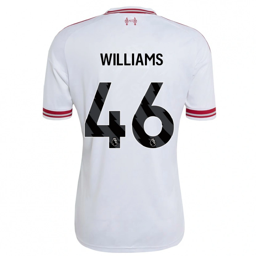 Danxen Criança Camisola Rhys Williams #46 Vermelho Branco Alternativa 2026/27 Camisa Brasil