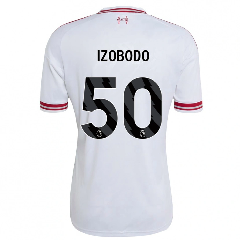 Danxen Criança Camisola Elijah Izobodo John #50 Vermelho Branco Alternativa 2026/27 Camisa Brasil