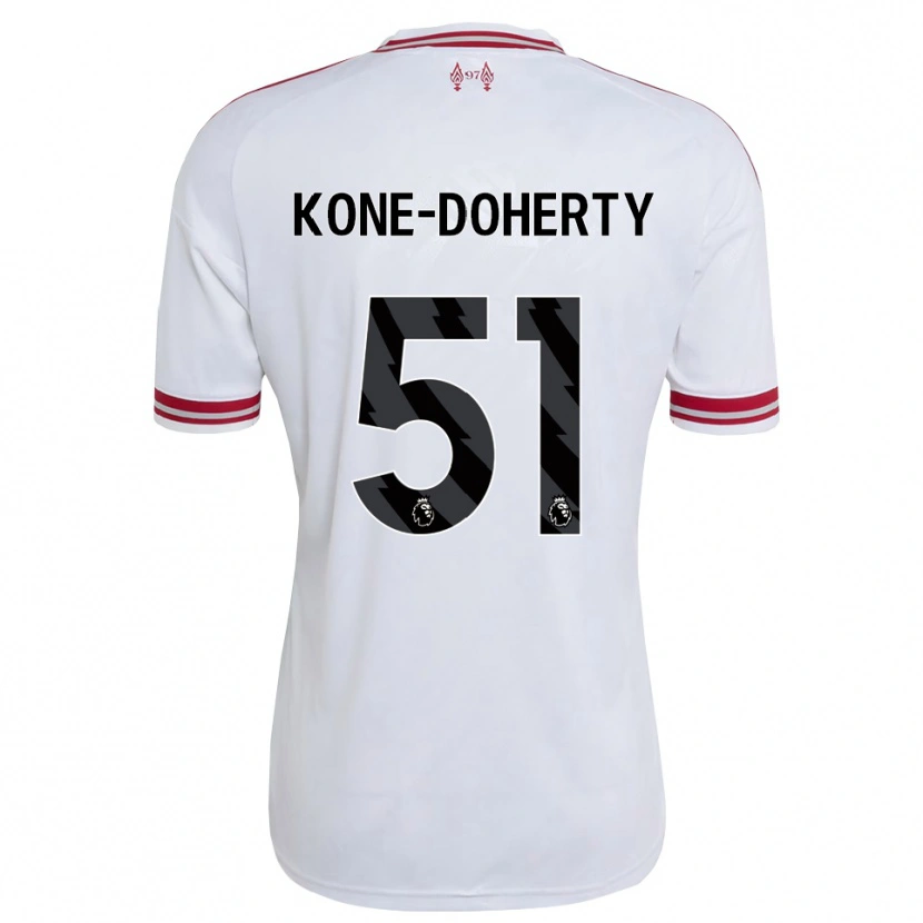 Danxen Criança Camisola Trent Kone-Doherty #51 Vermelho Branco Alternativa 2026/27 Camisa Brasil