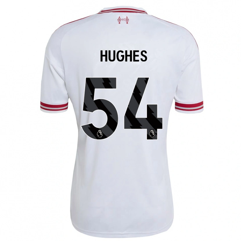 Danxen Criança Camisola Liam Hughes #54 Vermelho Branco Alternativa 2026/27 Camisa Brasil