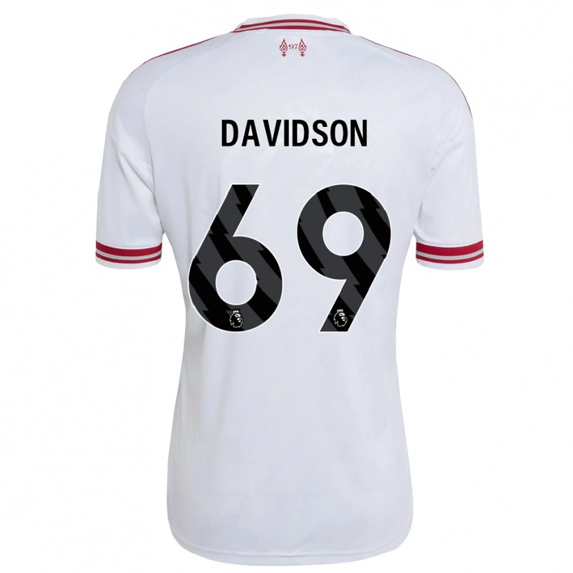 Danxen Criança Camisola Josh Davidson #69 Vermelho Branco Alternativa 2026/27 Camisa Brasil