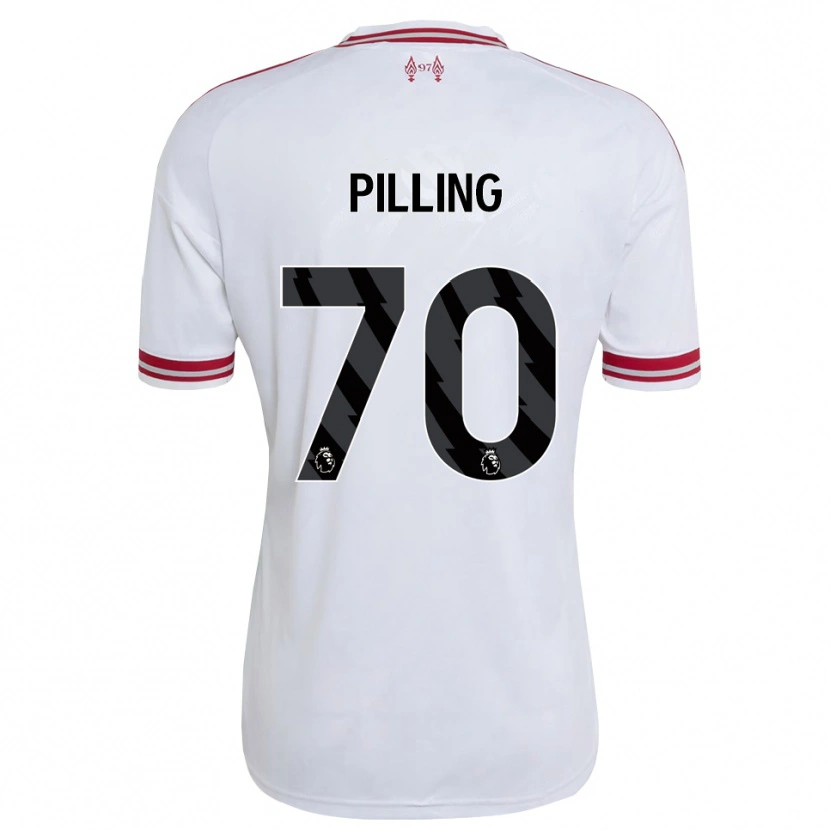 Danxen Criança Camisola Tommy Pilling #70 Vermelho Branco Alternativa 2026/27 Camisa Brasil